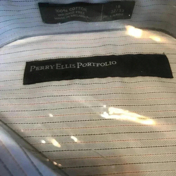 NWT Perry Ellis Portfolio Blue Shirt - Picture 2 of 4